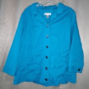 Christopher & Banks Teal Jacket size XL